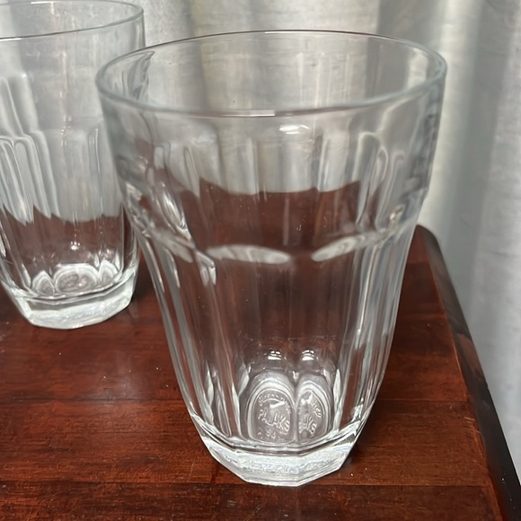 Four (4) Pasabahce Palaks Baroque Pattern 8 oz. Glasses 10 Panel 4 1/8" Turkey - Picture 2 of 4